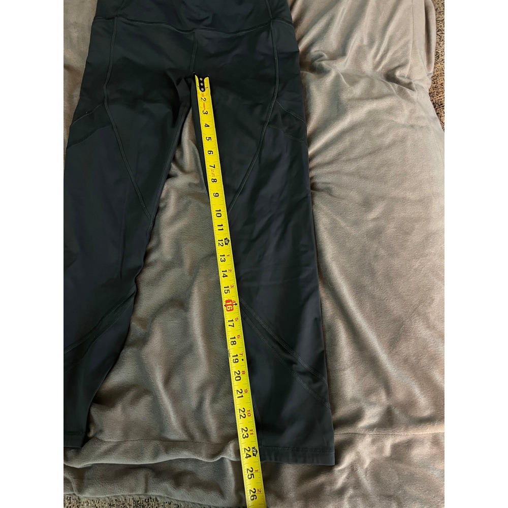 Lululemon Dark Grey Mesh Panel High Rise Leggings with Pockets - Picture 4 of 10